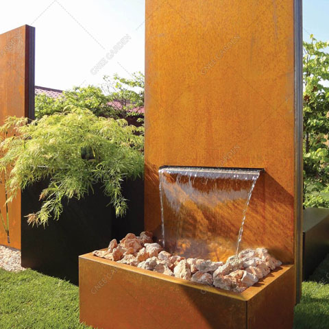 Fuente de agua de acero corten GN-SF-103